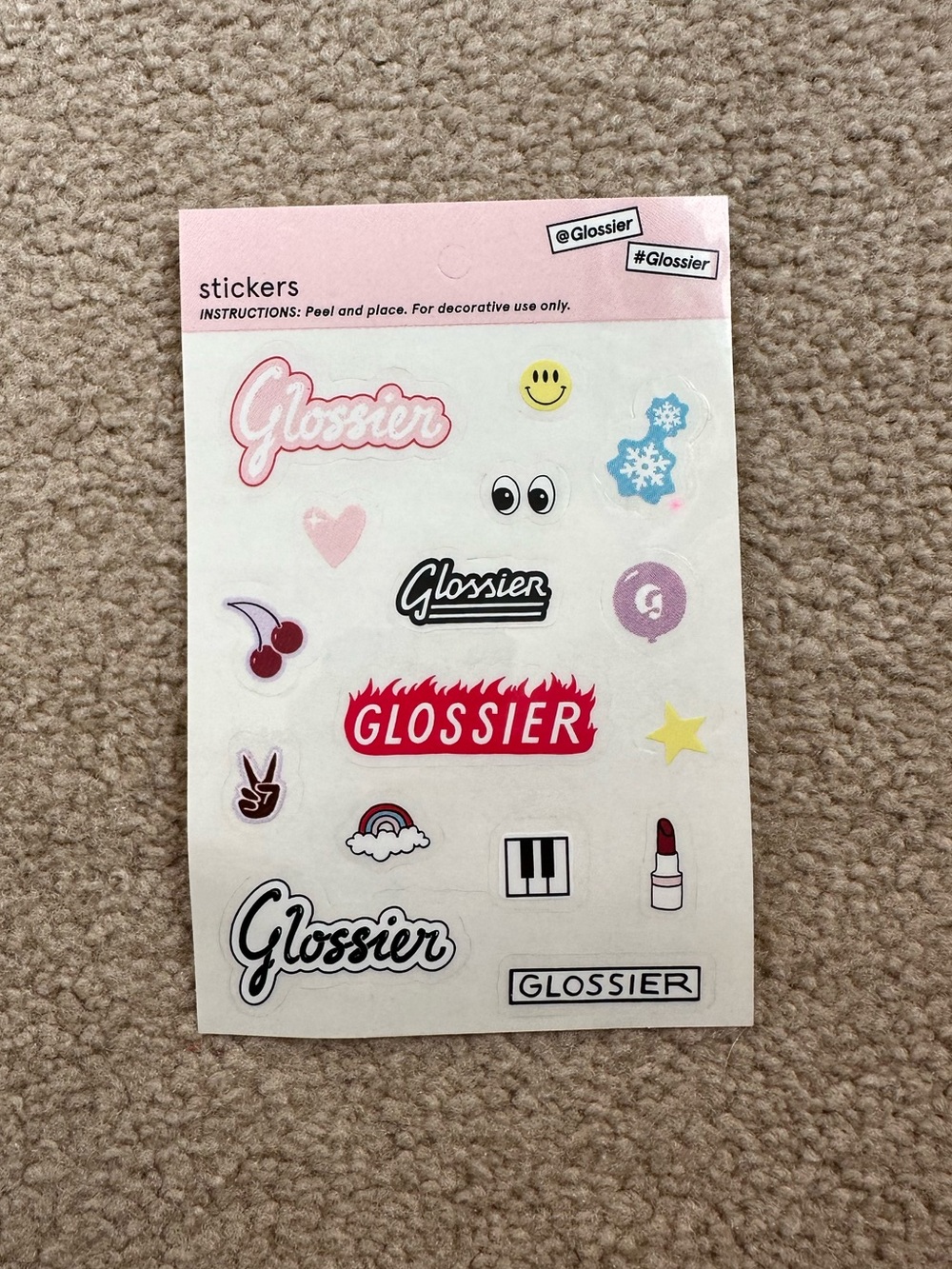 Glossier Sticker Pack